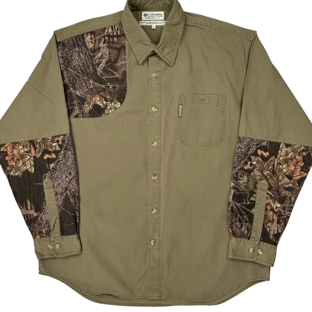 Columbia Camo Shirt - Large Khaki Cotton - Image 5