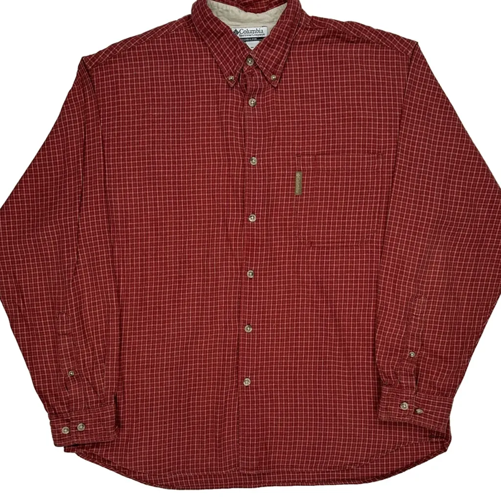 Columbia Checked Shirt - XL Red Cotton - Image 4