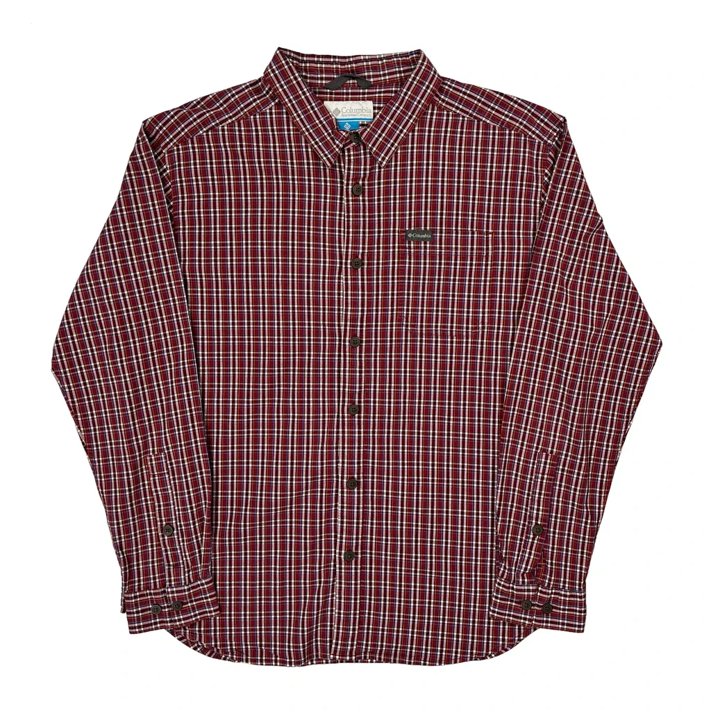 Columbia Checked Shirt - XL Red Cotton