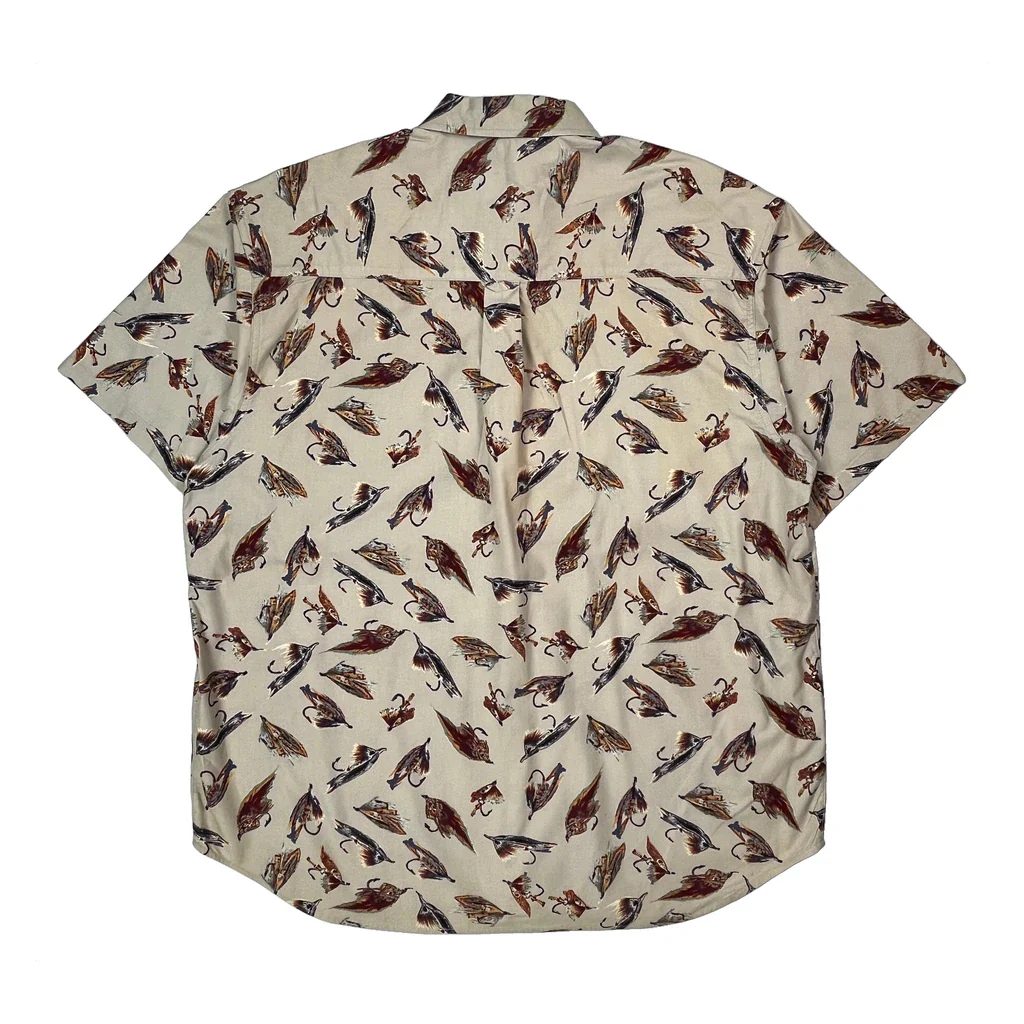Columbia Short Sleeve Shirt - XL Beige Cotton - Image 2