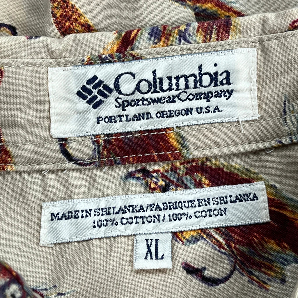 Columbia Short Sleeve Shirt - XL Beige Cotton - Image 3