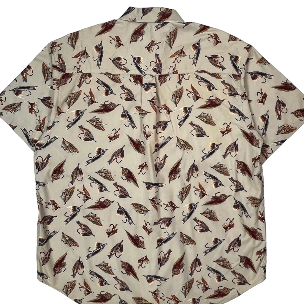 Columbia Short Sleeve Shirt - XL Beige Cotton - Image 7