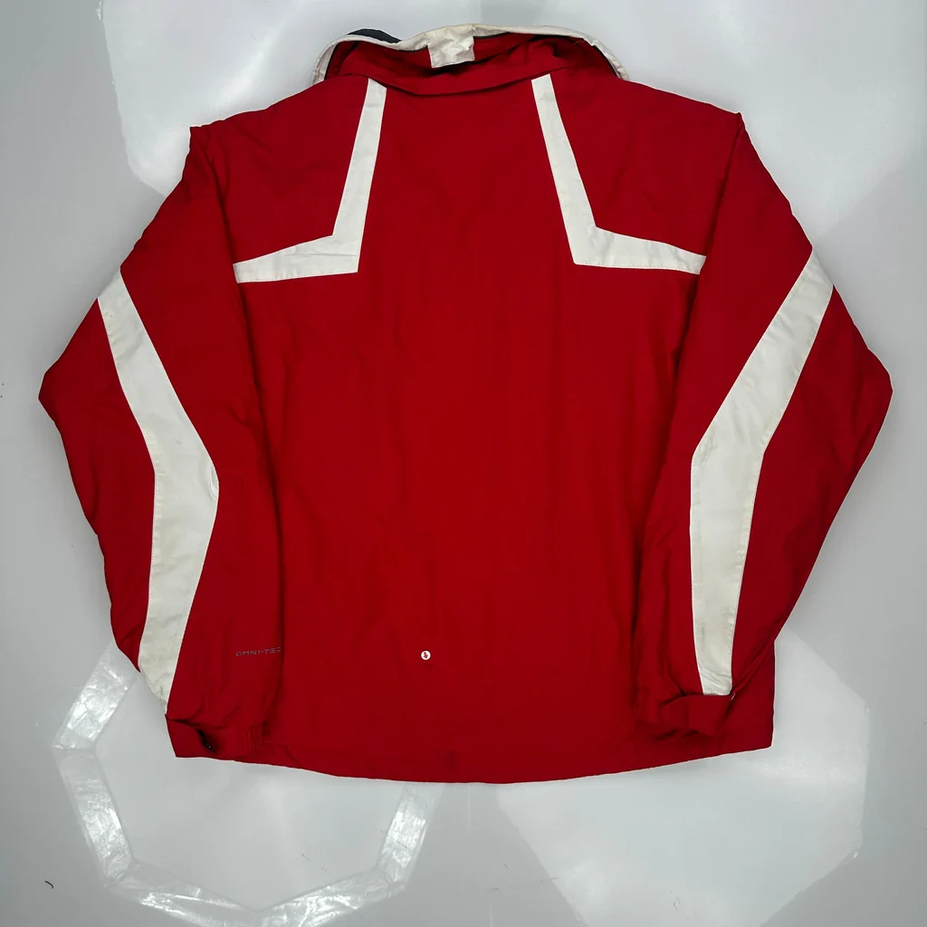 Columbia Striped Ski Jacket - XL Red Polyester - Image 3