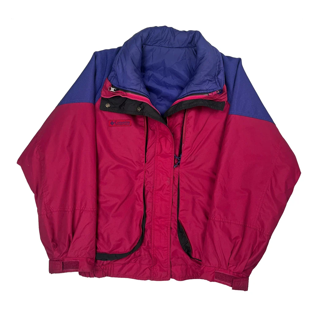 Columbia Reversible Ski Jacket - Large Red Nylon