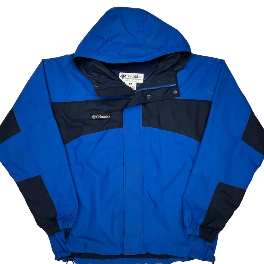 Columbia Windbreaker - XL Blue Nylon - Image 4