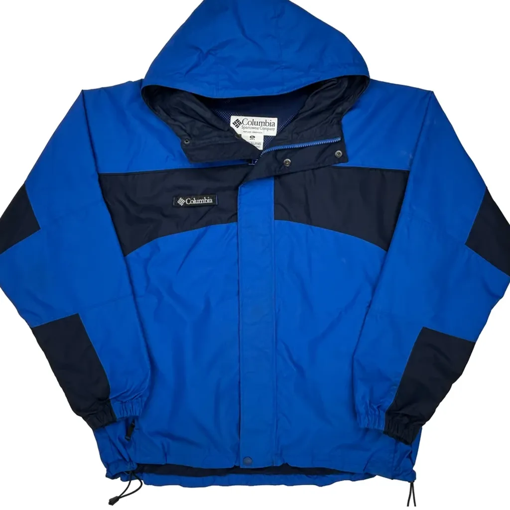 Columbia Windbreaker - XL Blue Nylon - Image 5