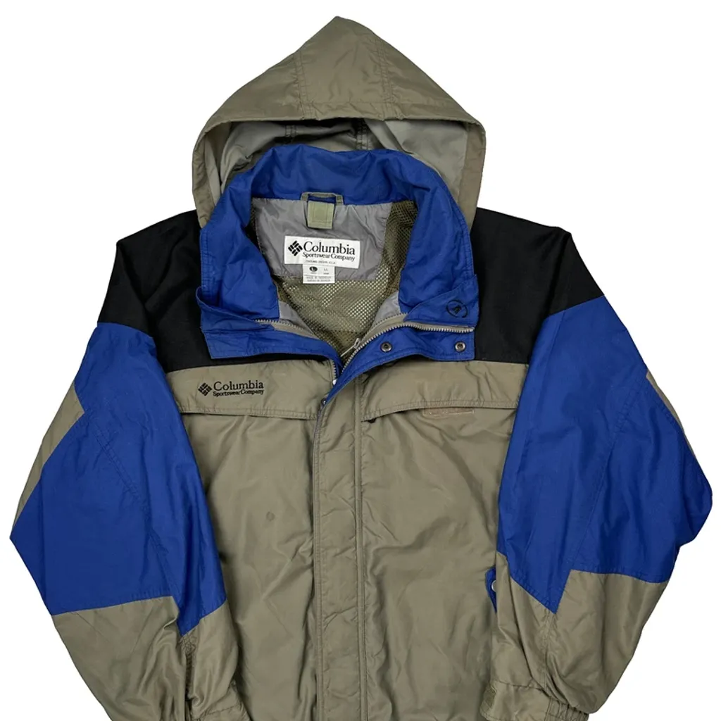 Columbia Windbreaker - Large Khaki Nylon - Image 5