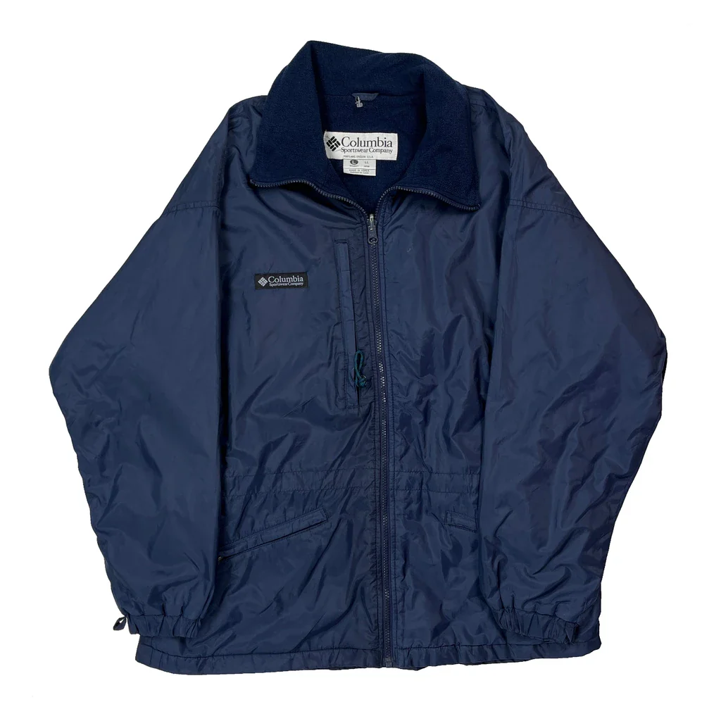 Columbia Windbreaker - Large Blue Nylon