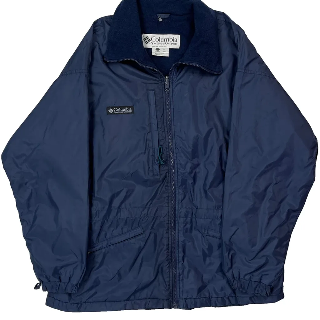 Columbia Windbreaker - Large Blue Nylon - Image 4