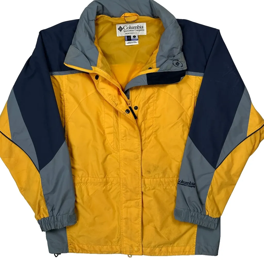 Columbia Windbreaker - Large Yellow Polyester - Image 5