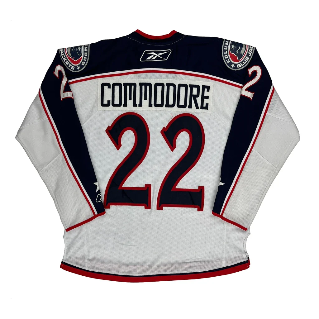Columbus Blue Jackets Reebok Commodore Nhl Jersey - Medium White Polyester - Image 2