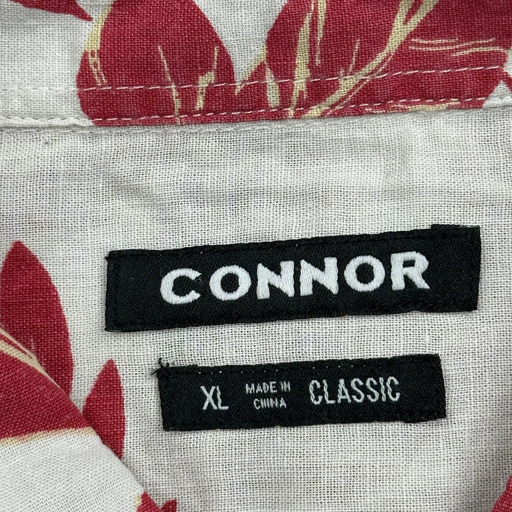 Connor Floral Hawaiian Shirt - XL Red Linen - Image 3