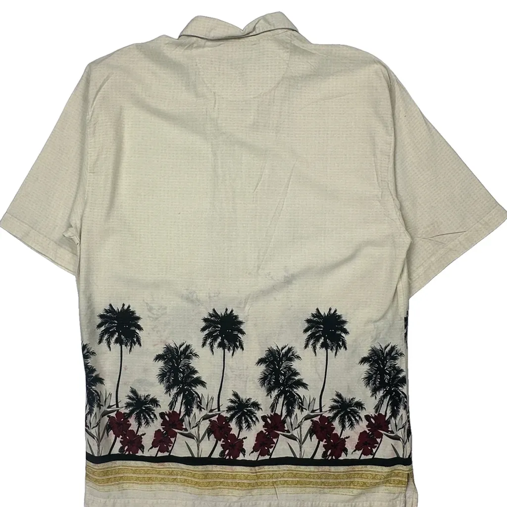 Consensus Floral Hawaiian Shirt - Large Cream Cotton - Image 6