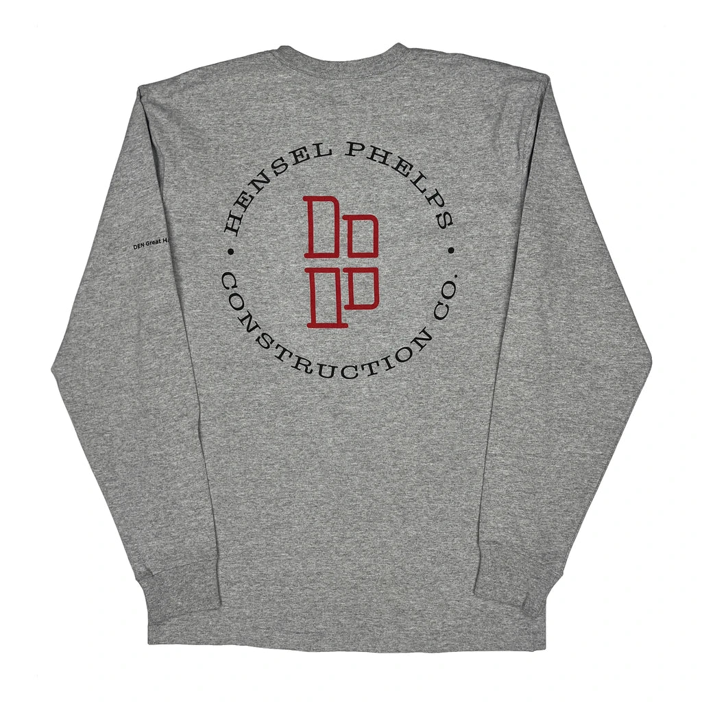 Construction Carhartt Long Sleeve T-Shirt - Small Grey Cotton - Image 2