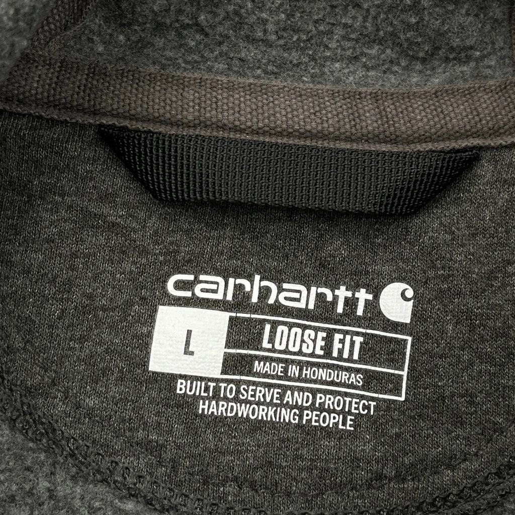 Construction Trades 2021-22 Carhartt Graphic Hoodie - Large Grey Cotton - Image 3