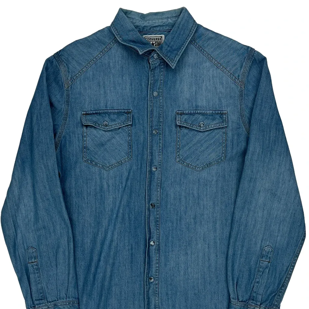 Converse Denim Shirt - Medium Blue Denim - Image 4