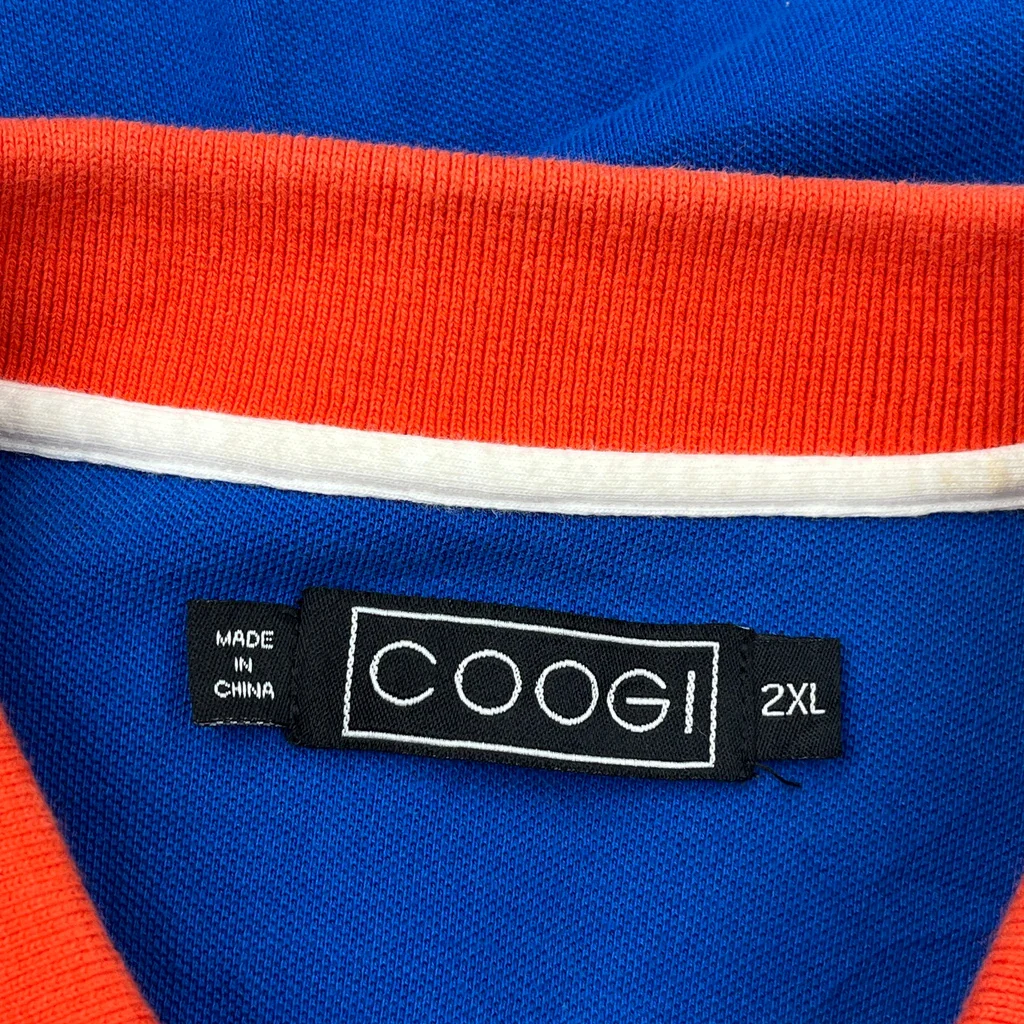 Coogi Striped Polo Shirt - 2XL Blue Cotton - Image 3