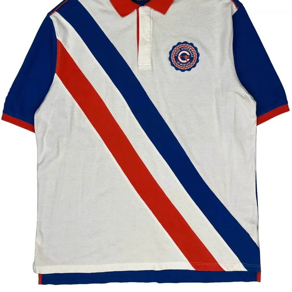 Coogi Striped Polo Shirt - 2XL Blue Cotton - Image 5
