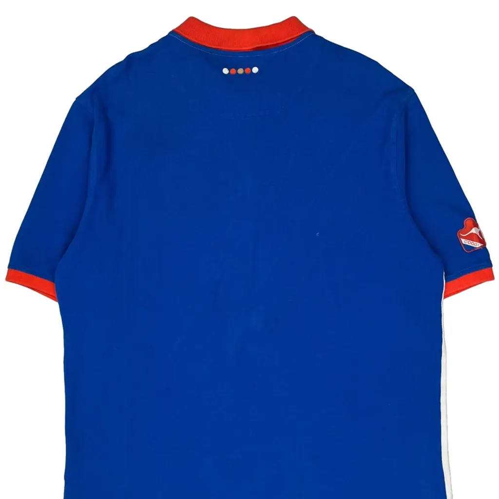 Coogi Striped Polo Shirt - 2XL Blue Cotton - Image 7