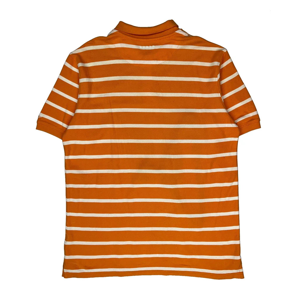 Coogi Striped Polo Shirt - XL Orange Cotton - Image 2