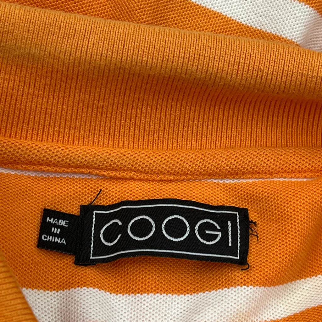 Coogi Striped Polo Shirt - XL Orange Cotton - Image 4