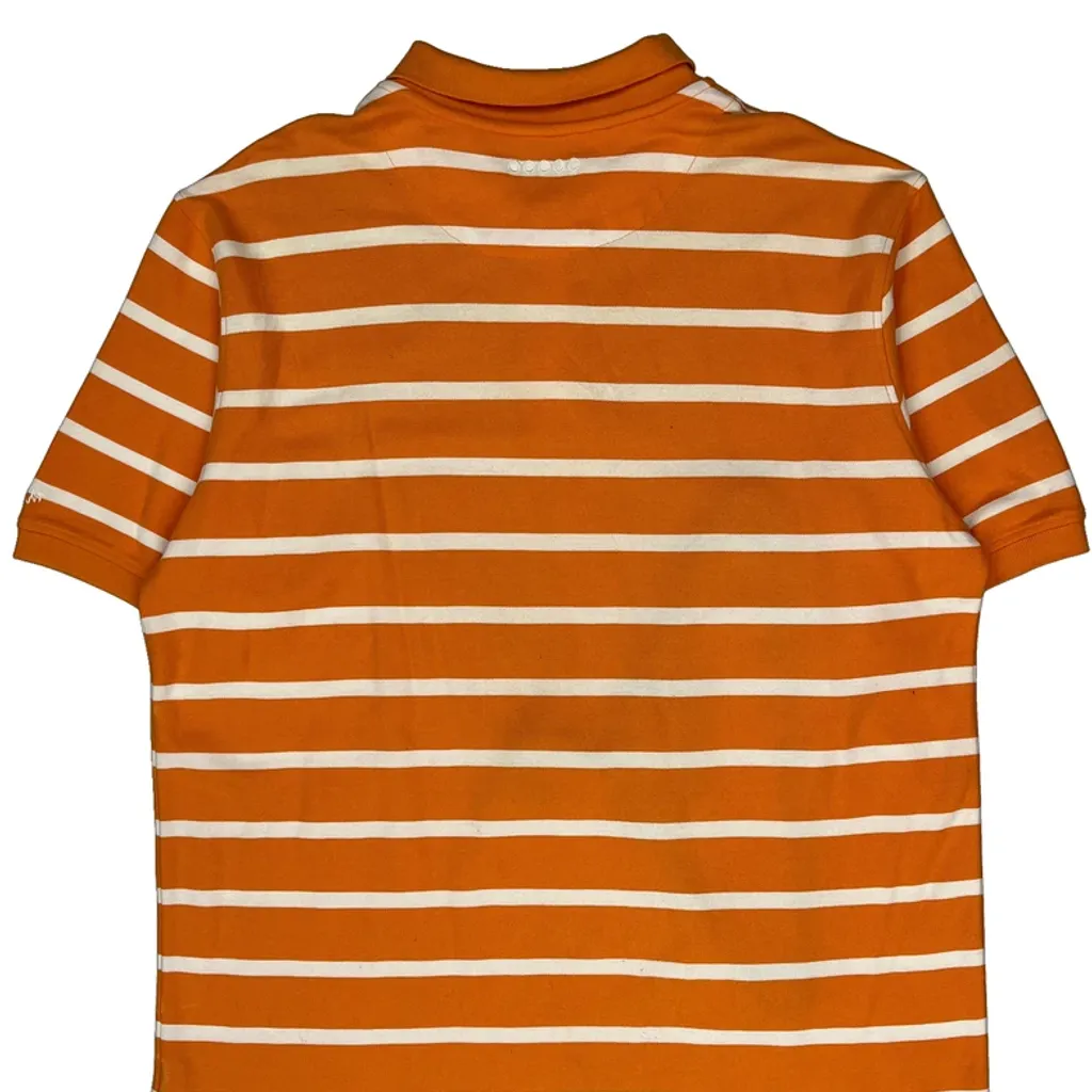 Coogi Striped Polo Shirt - XL Orange Cotton - Image 8
