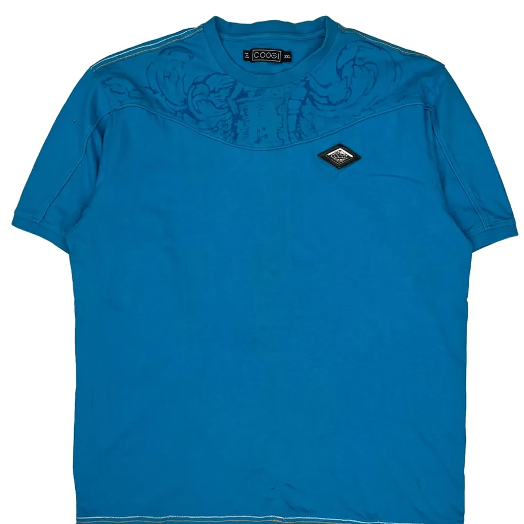 Coogi Graphic T-Shirt - 2XL Blue Cotton - Image 4