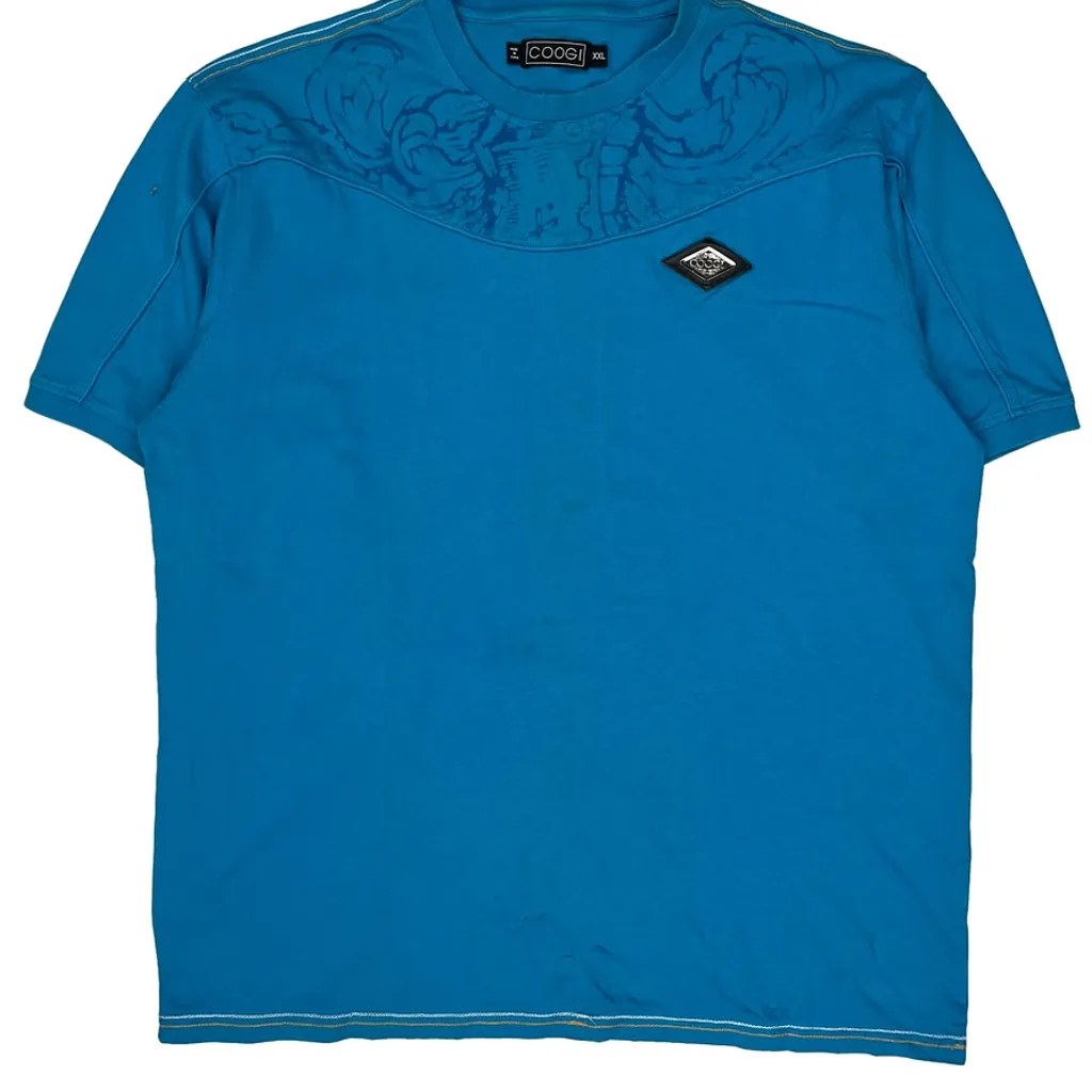 Coogi Graphic T-Shirt - 2XL Blue Cotton - Image 5