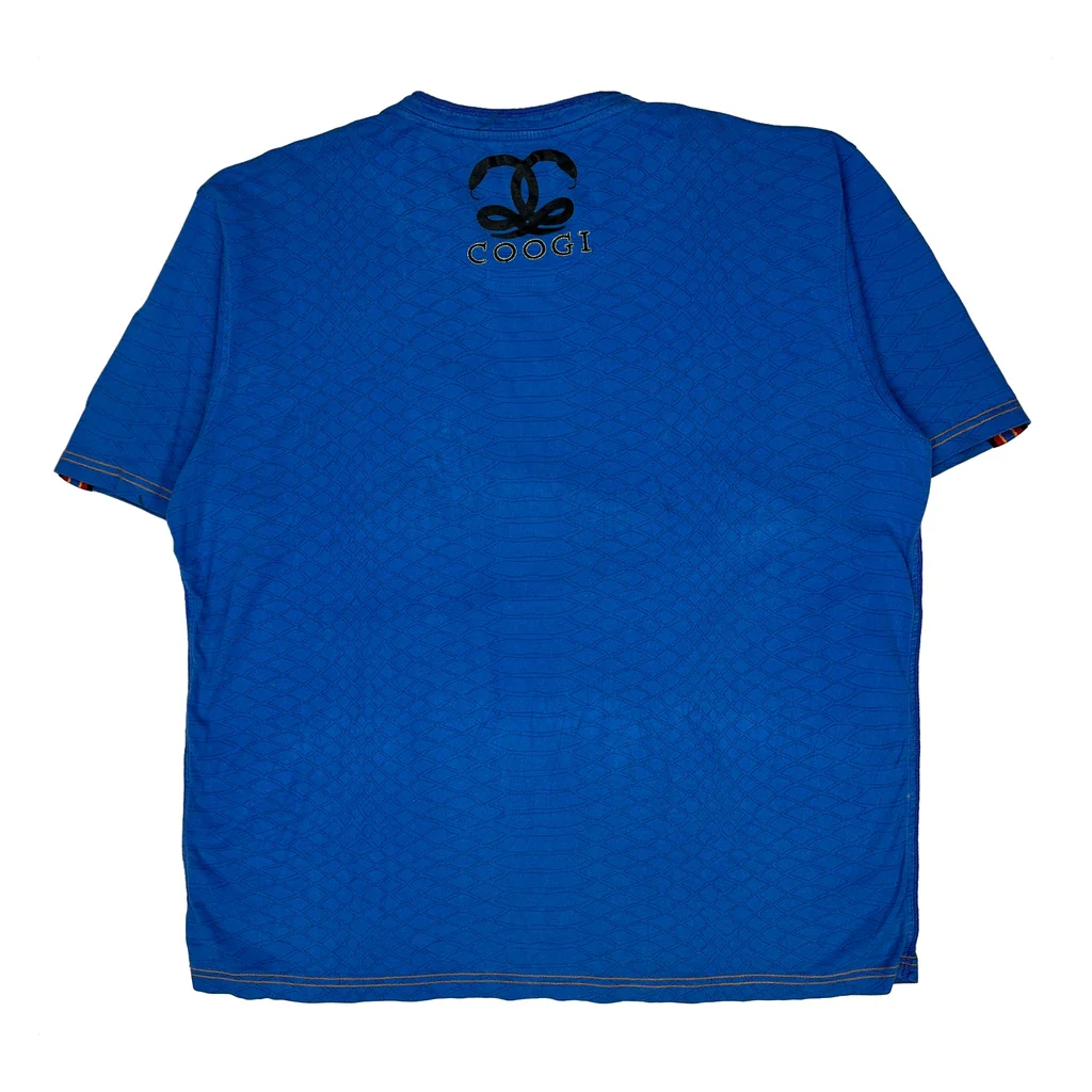 Coogi Graphic T-Shirt - 2XL Blue Cotton - Image 2