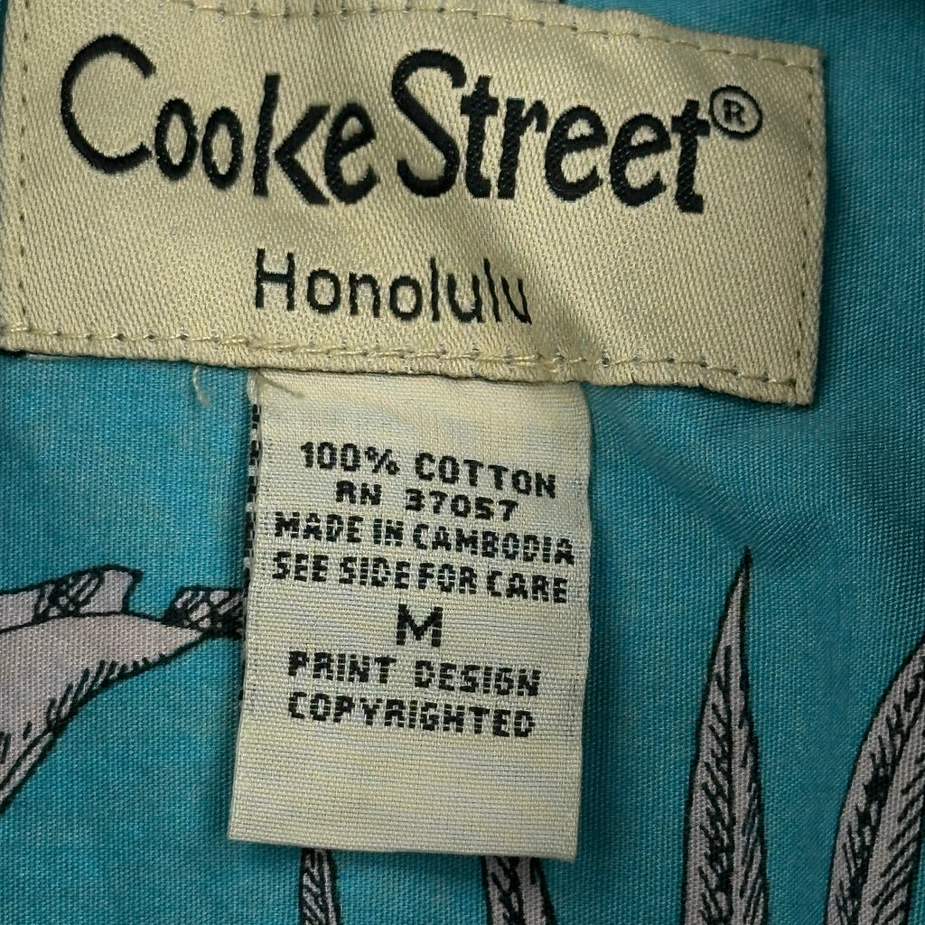 Cooke Street Floral Hawaiian Shirt - Medium Blue Cotton - Image 3