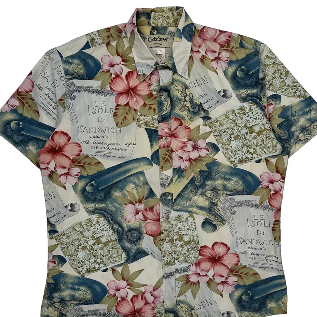 Cooke Street Floral Hawaiian Shirt - Large Multicoloured Cotton - Image 4