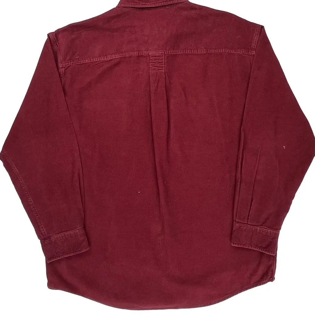 Cord Timberland Shirt - Large Red Cotton - Image 6