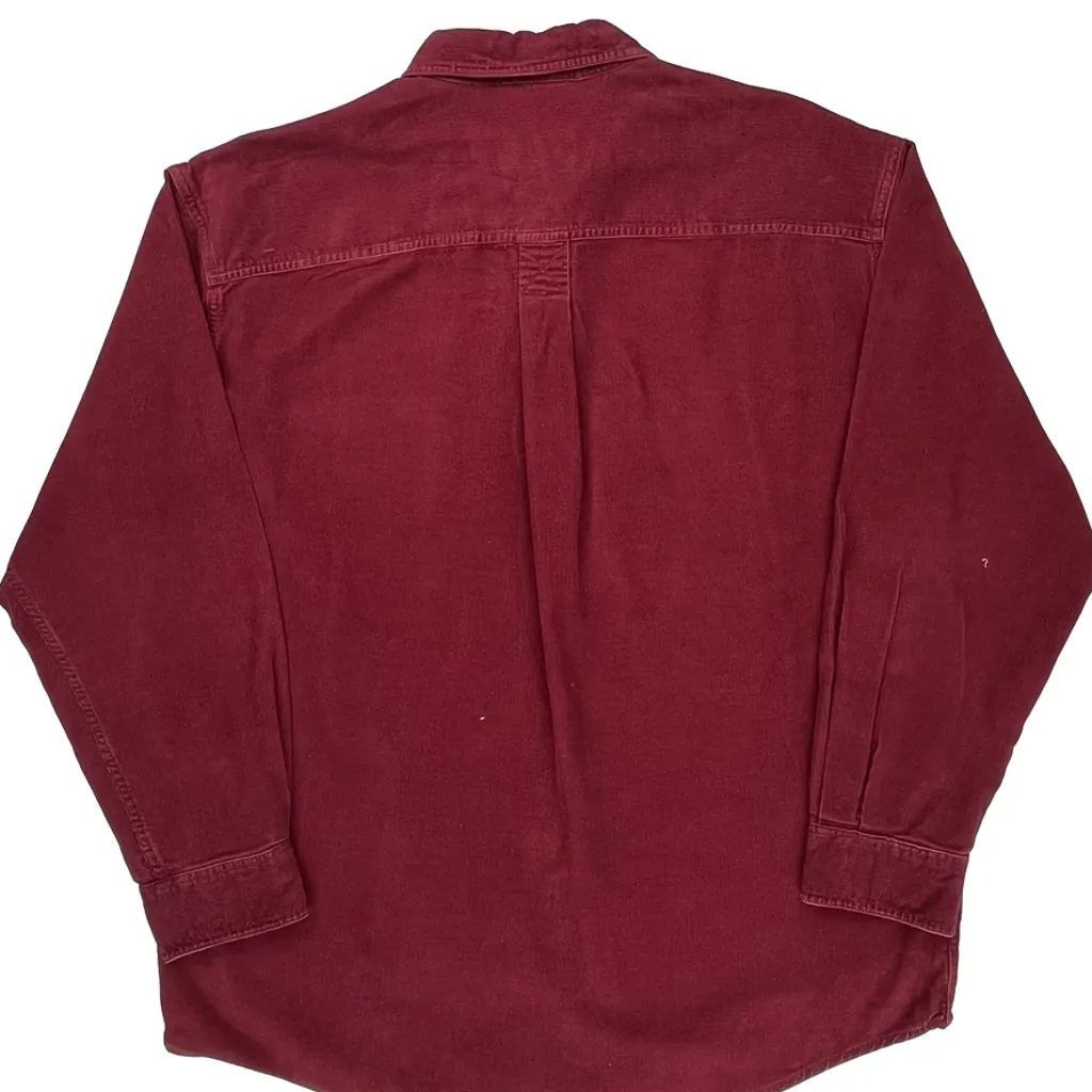 Cord Timberland Shirt - Large Red Cotton - Image 7