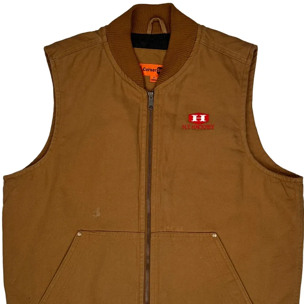 Corner Stone Gilet - XL Brown Cotton - Image 4