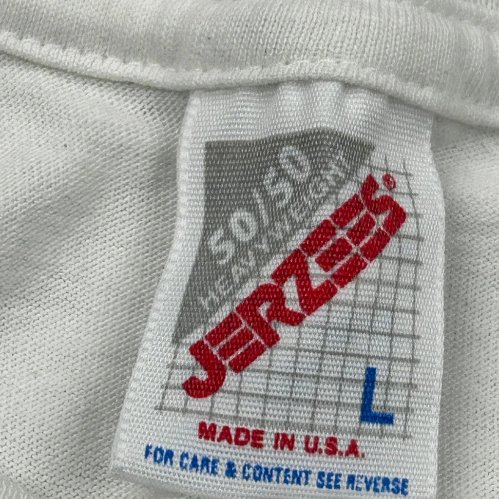 Counter Jerzees Graphic T-Shirt - Large White Cotton Blend - Image 3