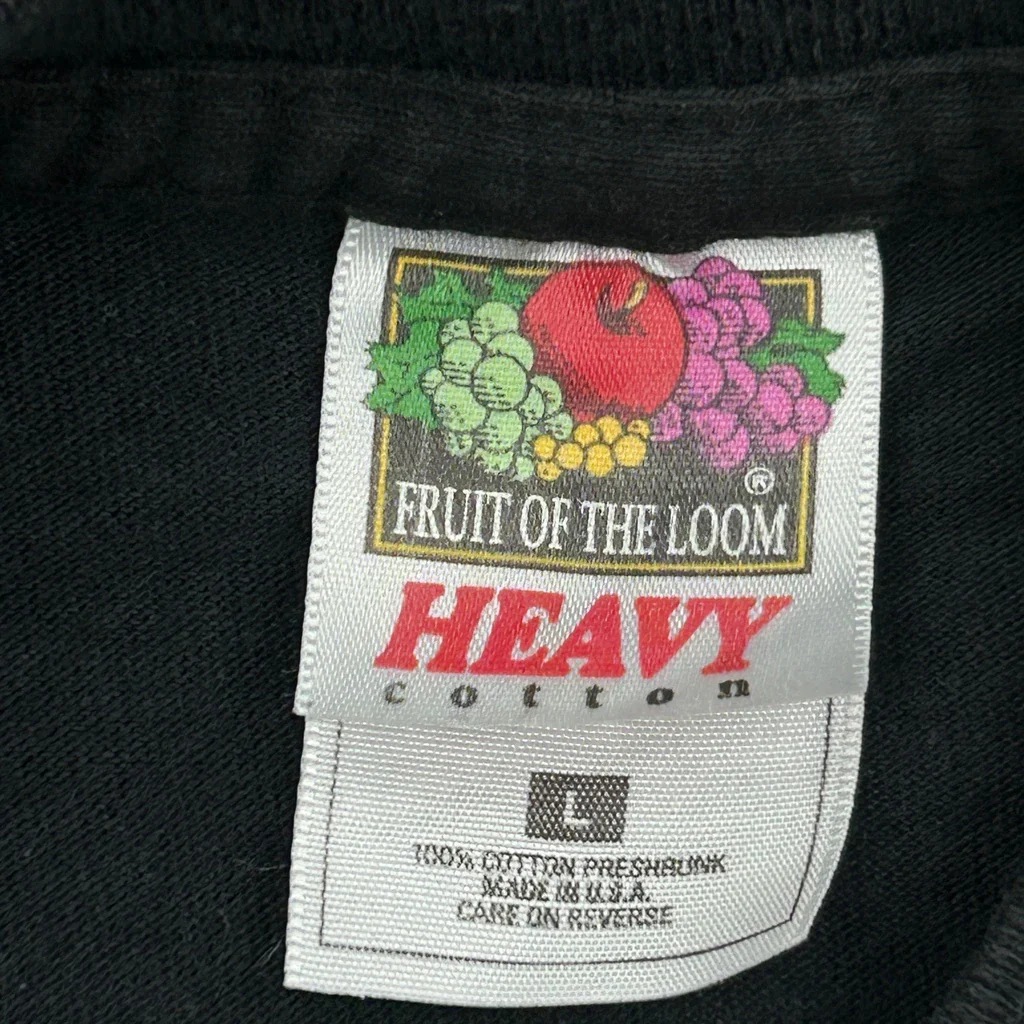 Country America '96 Fruit Of The Loom Single Stitch T-Shirt - Large Black Cotton - Image 3