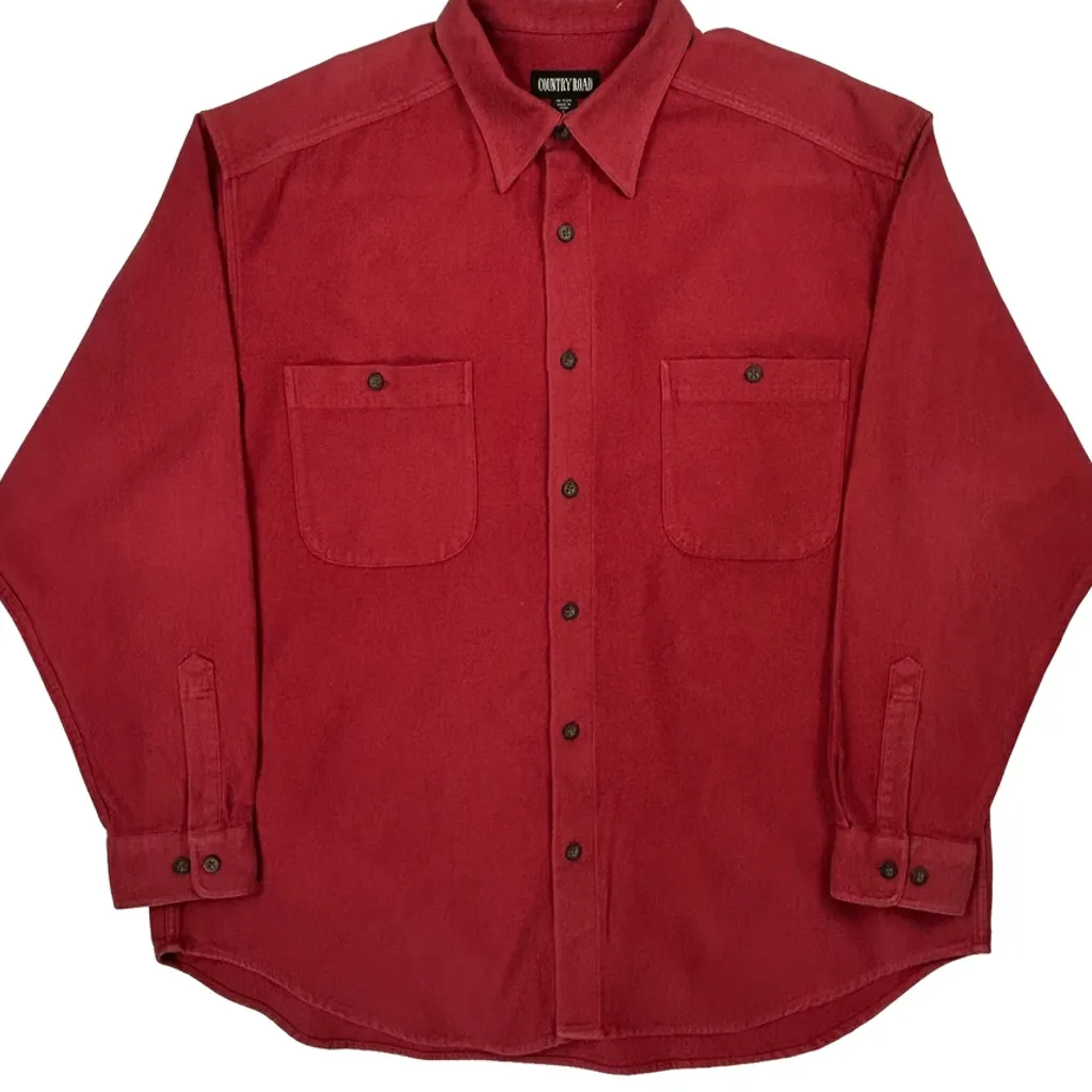 Country Road Work Shirt - Large Red Cotton - Image 5