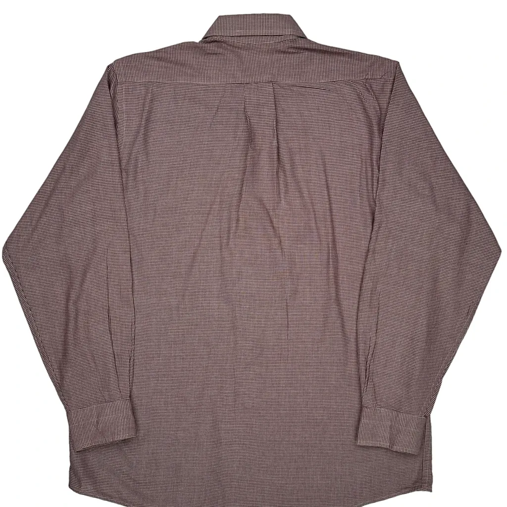 Country Twill Gant Checked Shirt - Large Brown Cotton - Image 6