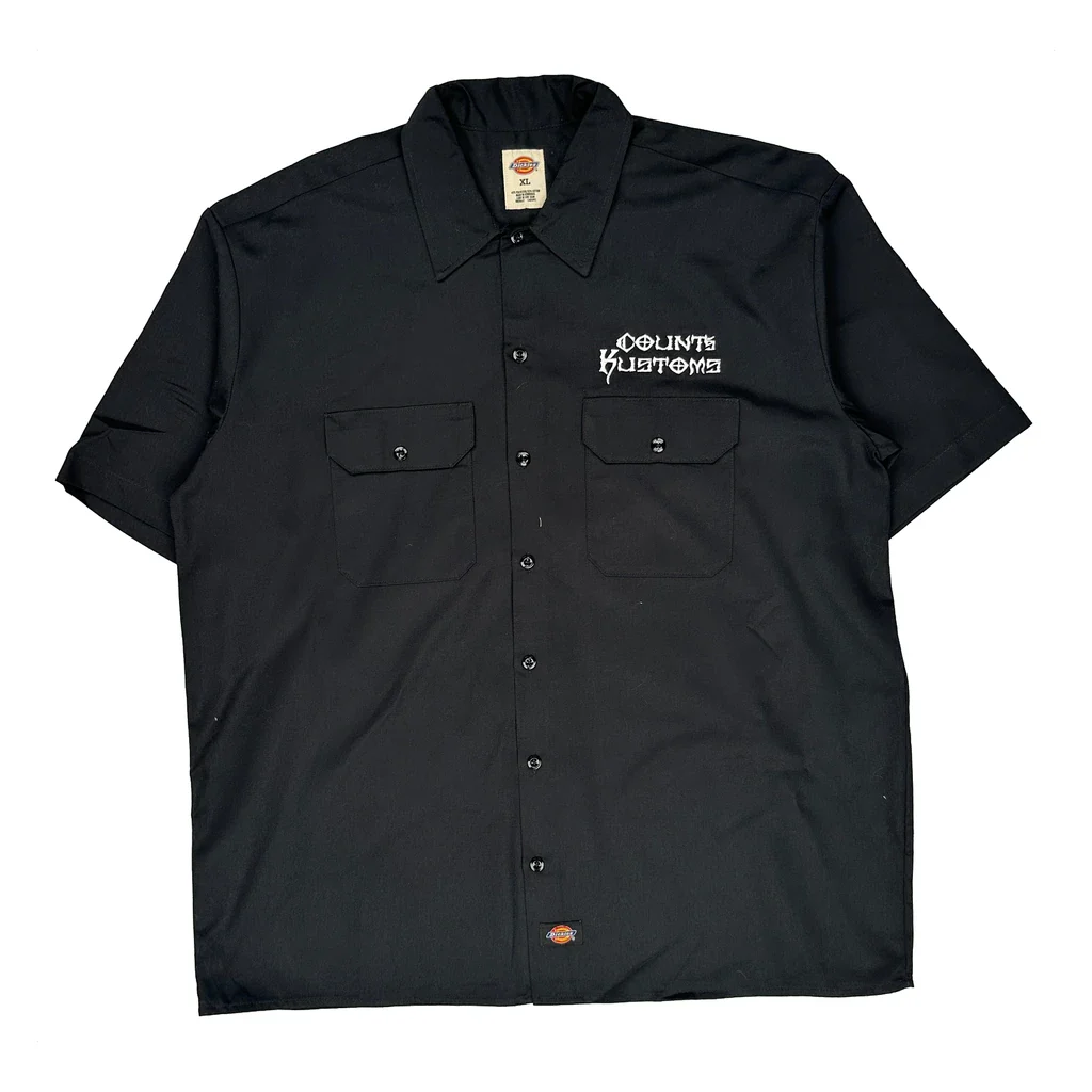 Counts Kustoms Dickies Graphic Short Sleeve Shirt - XL Black Polyester Blend