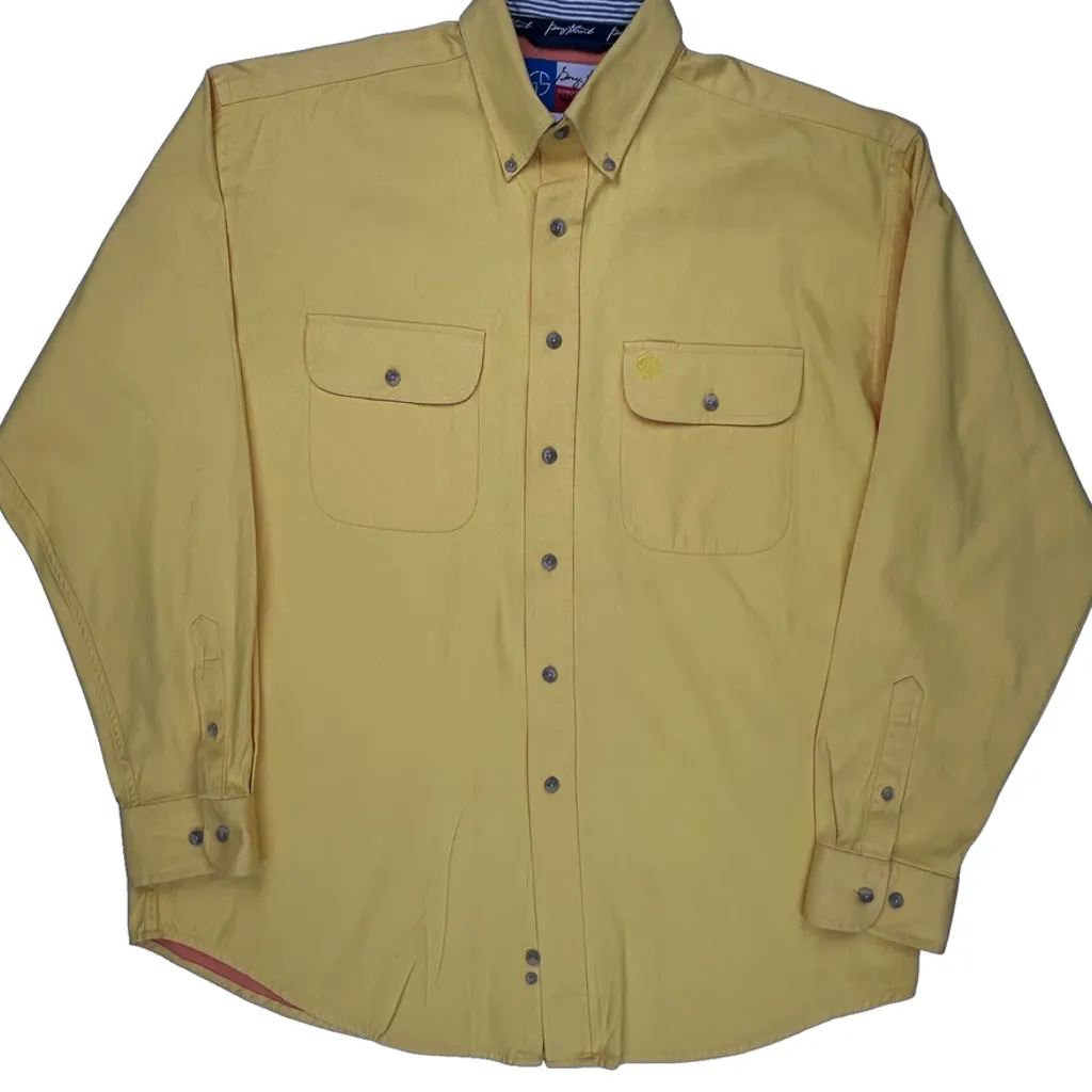 Cowboy Cut Collection Wrangler Shirt - Large Yellow Cotton - Image 4