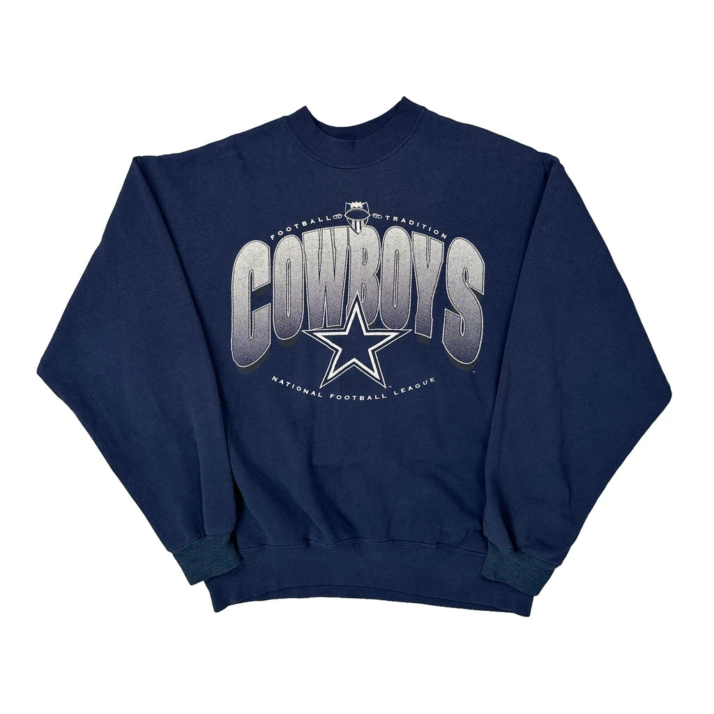 Cowboys Hanes Nfl Sweatshirt - XL Navy Cotton