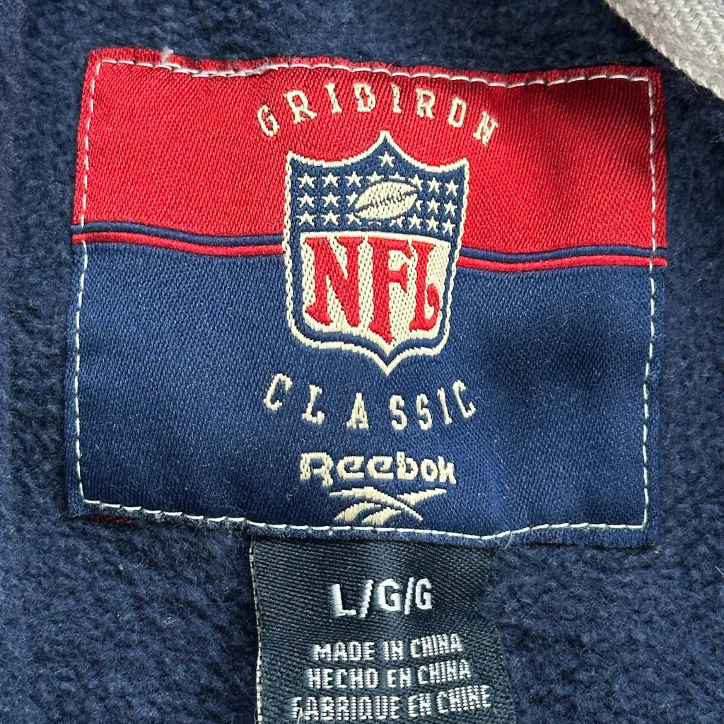 Cowboys Reebok Football Hoodie - Large Navy Cotton - Image 3