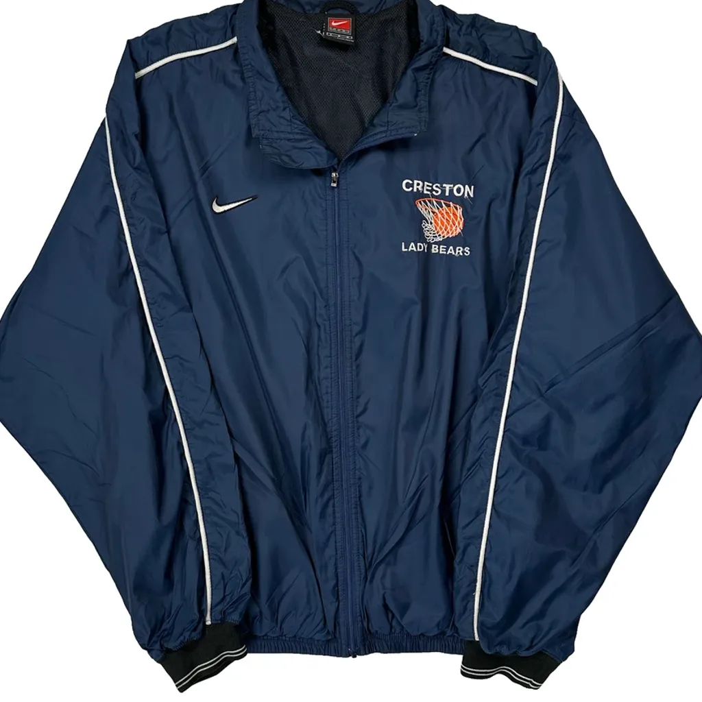 Creston Lady Bears Nike Windbreaker - Large Blue Polyester - Image 4