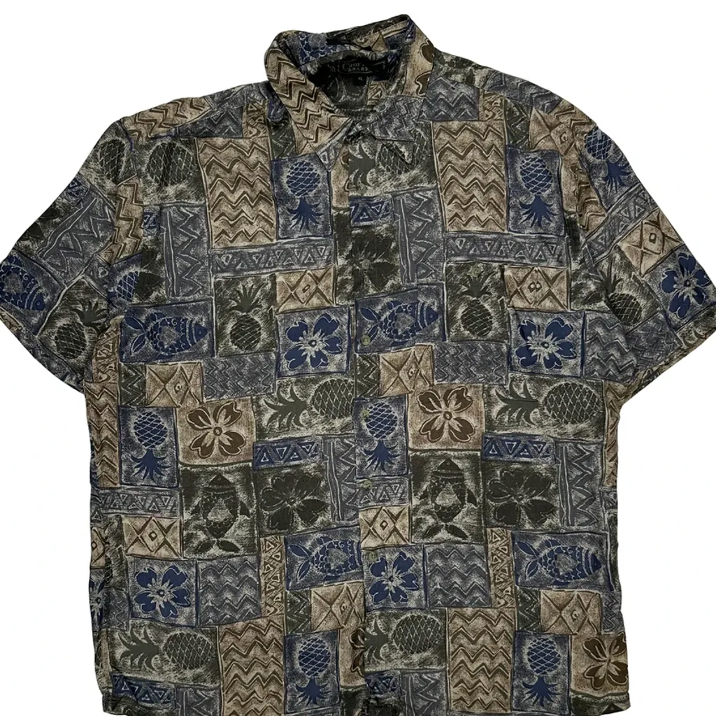 Croft & Barrow Hawaiian Shirt - XL Multicoloured Viscose - Image 4