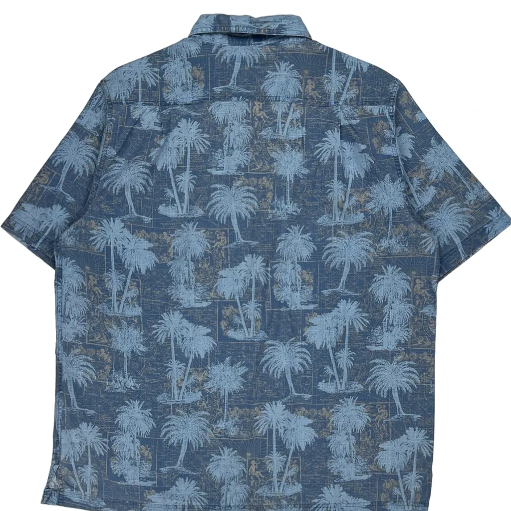 Croft & Barrow Floral Short Sleeve Shirt - XL Blue Cotton - Image 6