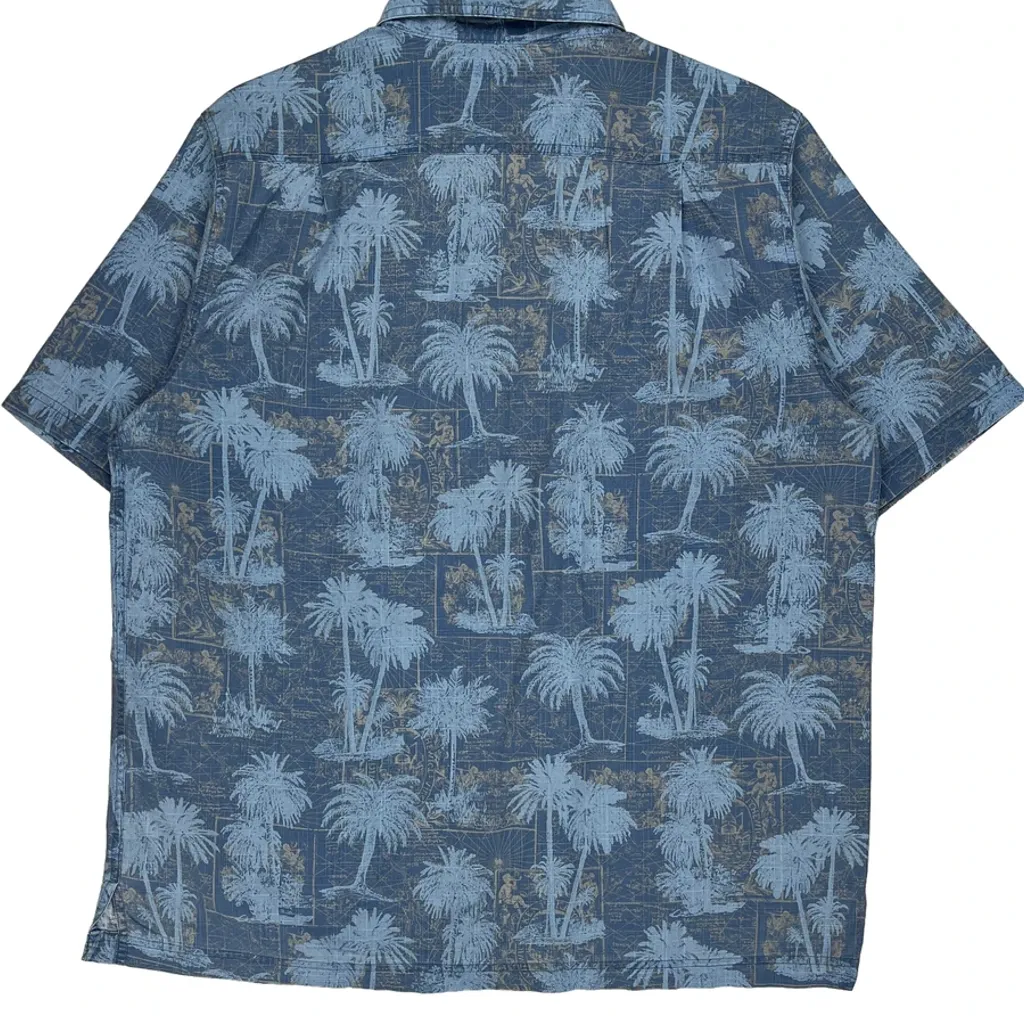 Croft & Barrow Floral Short Sleeve Shirt - XL Blue Cotton - Image 7