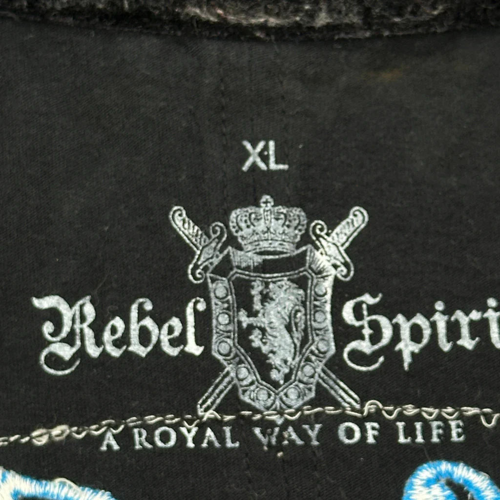 Cross Design Y2K Rebel Spirit Graphic T-Shirt - XL Black Cotton - Image 3