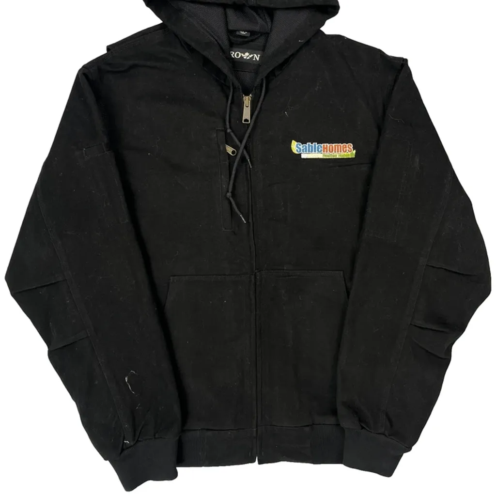 Crown Workwear Jacket - Medium Black Cotton - Image 4