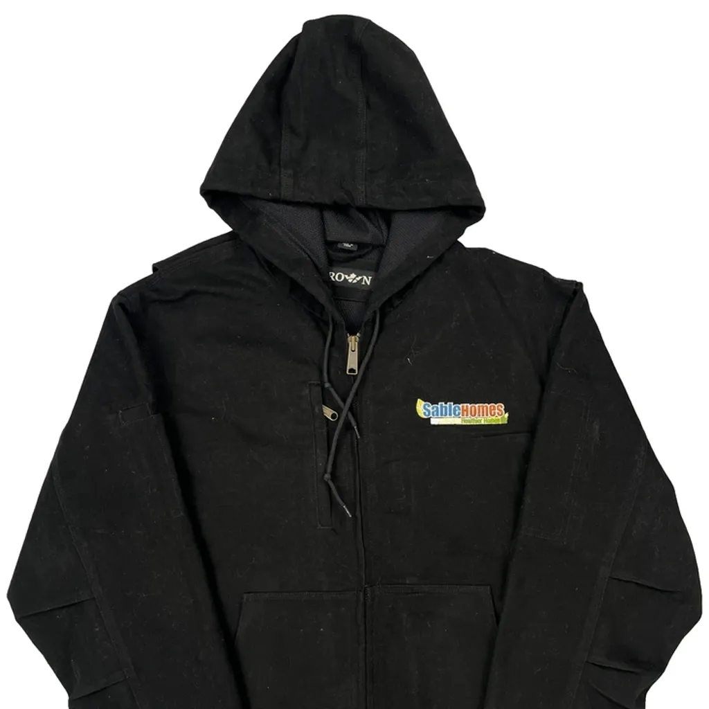 Crown Workwear Jacket - Medium Black Cotton - Image 5