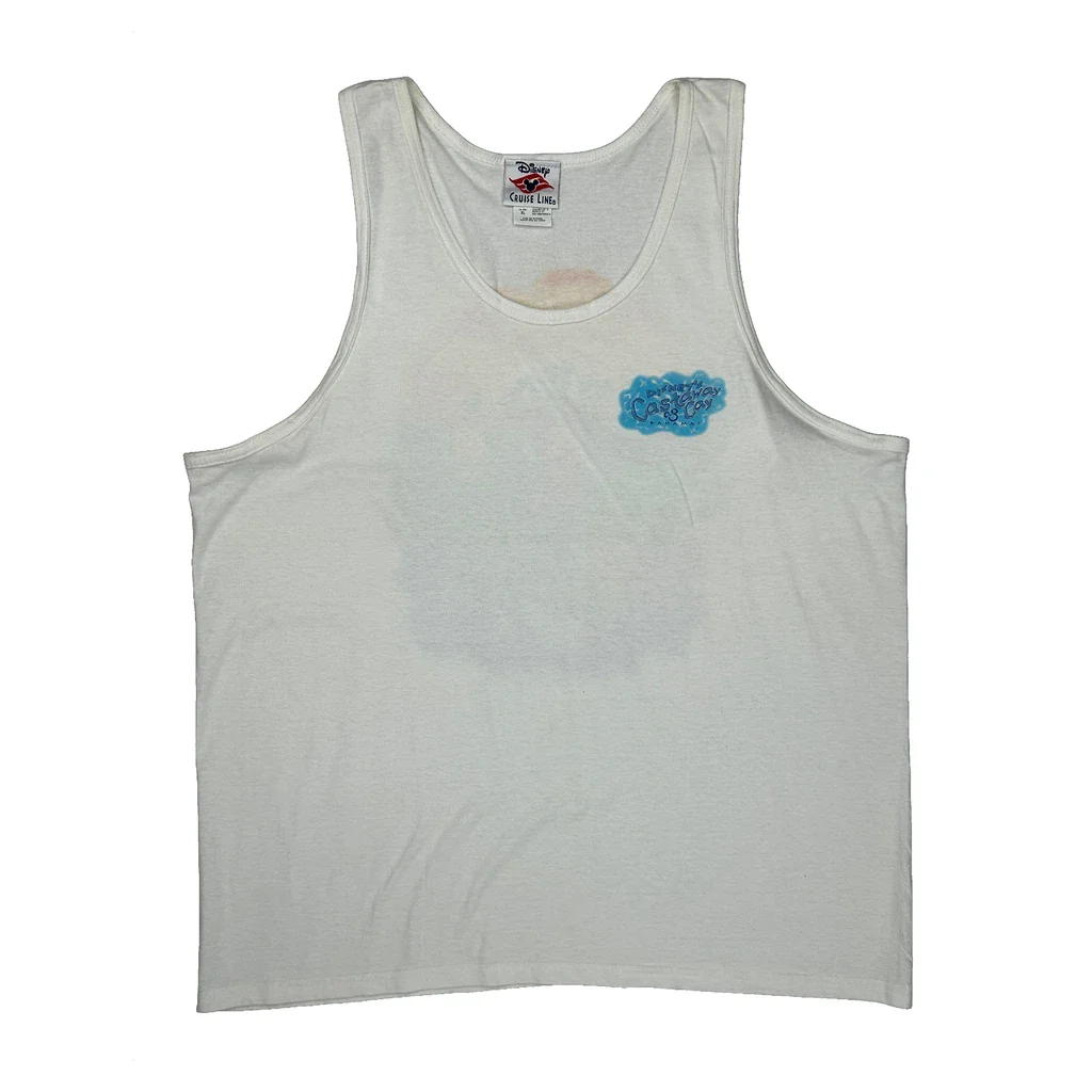 Cruise Line Disney Cartoon Vest - XL White Cotton